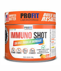 Immuno Shot C/ Vit C + D3 + Glutamina + Zinco 200g – Sabor Laranja ProFit Laboratórios